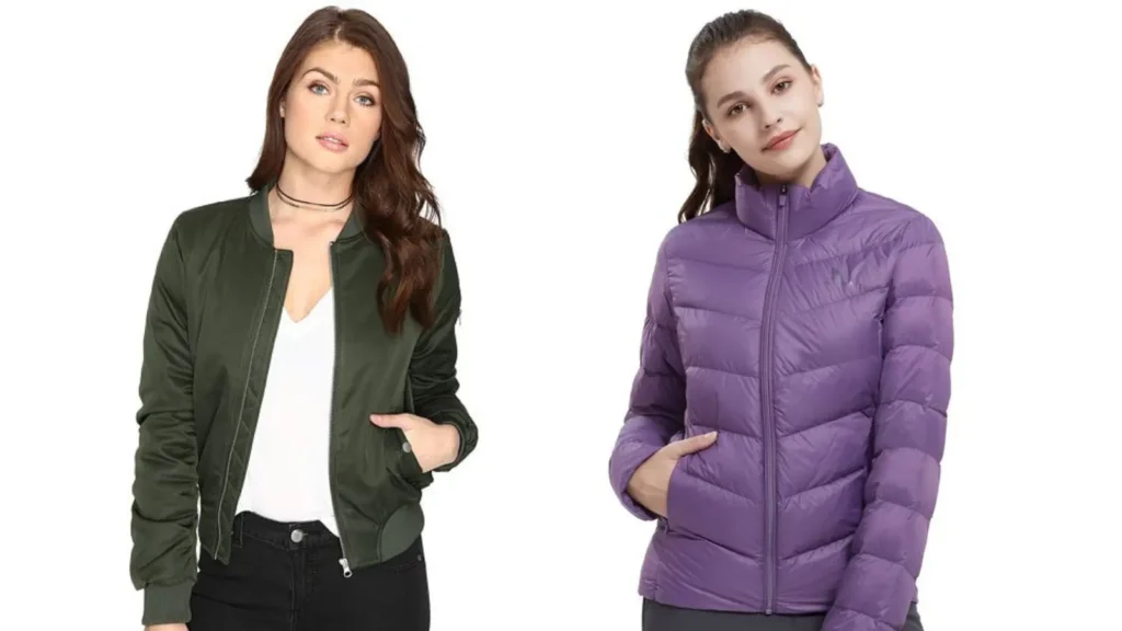 Down Jacket Vs Bomber Jacket - Key Difference