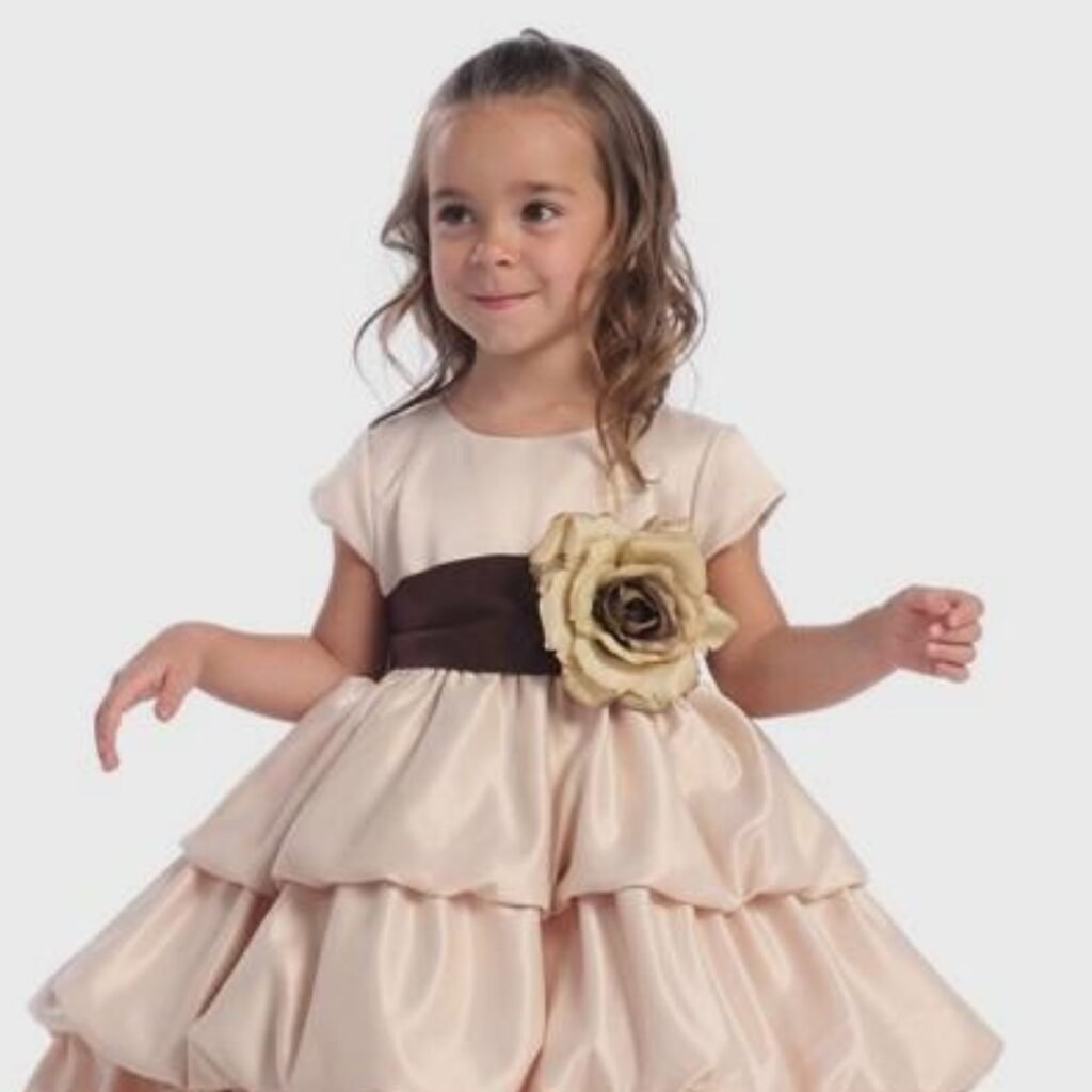 Taffeta Rosette Dress